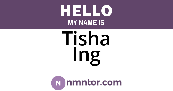 Tisha Ing