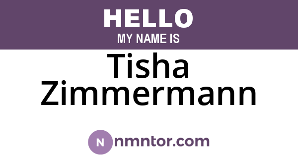 Tisha Zimmermann