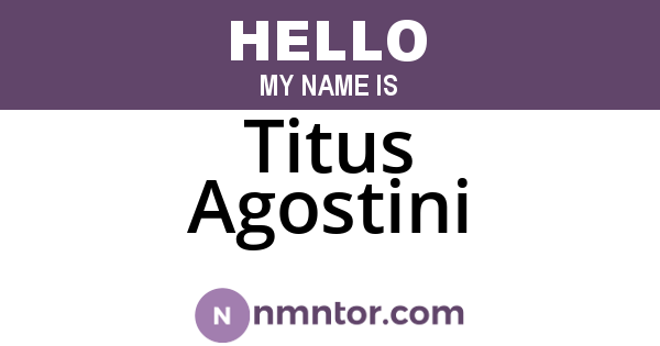 Titus Agostini