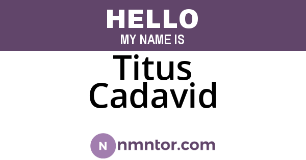 Titus Cadavid