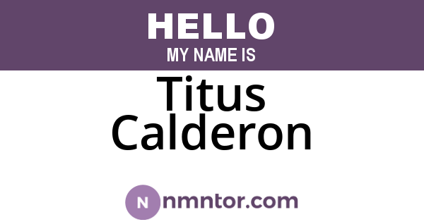 Titus Calderon