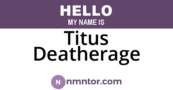 Titus Deatherage