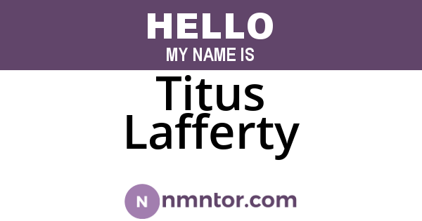 Titus Lafferty