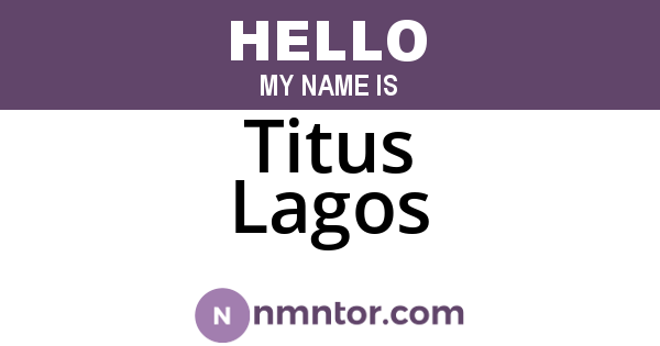Titus Lagos