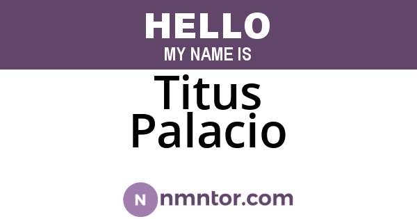 Titus Palacio