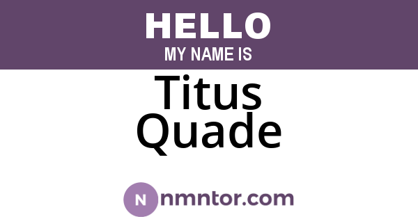 Titus Quade
