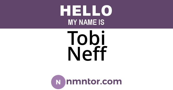 Tobi Neff