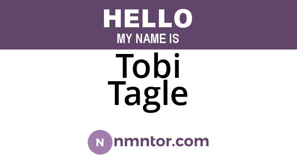 Tobi Tagle