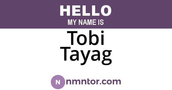 Tobi Tayag
