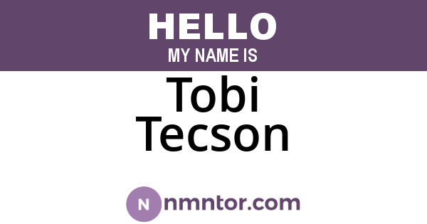 Tobi Tecson
