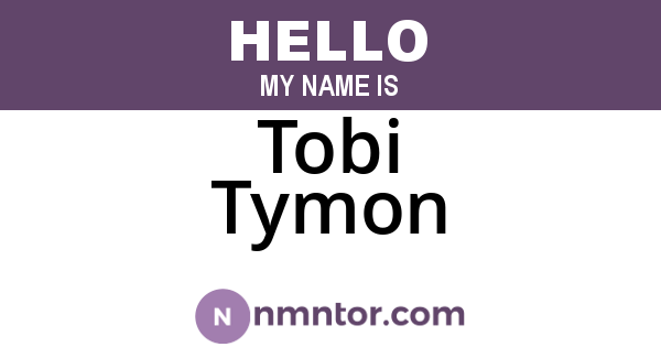 Tobi Tymon