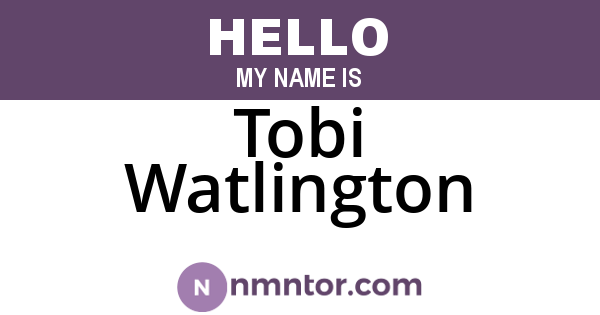 Tobi Watlington
