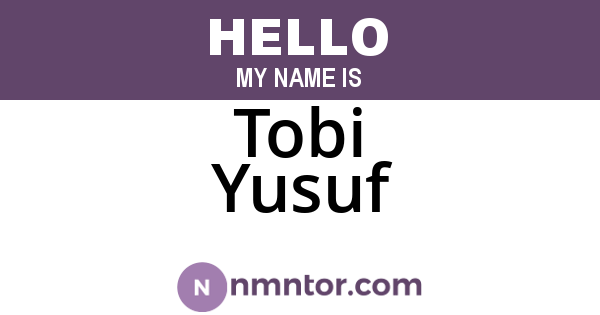 Tobi Yusuf