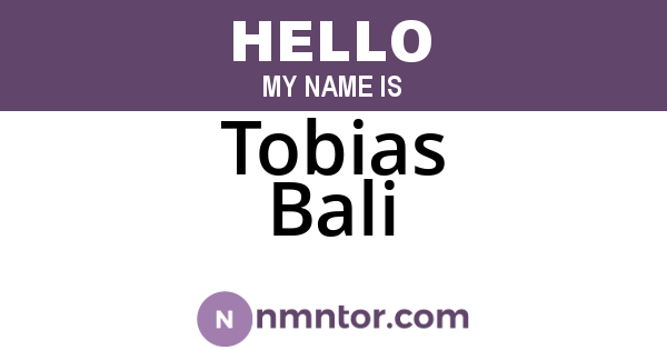 Tobias Bali