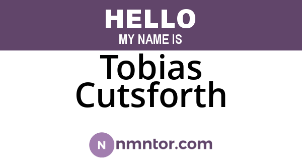 Tobias Cutsforth