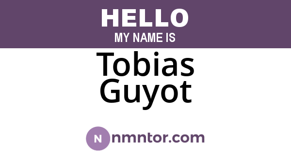 Tobias Guyot