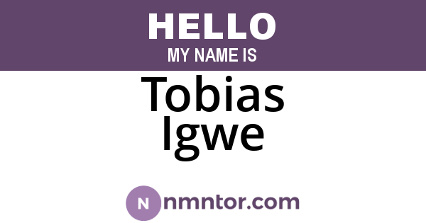 Tobias Igwe