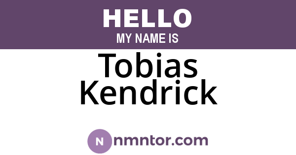 Tobias Kendrick