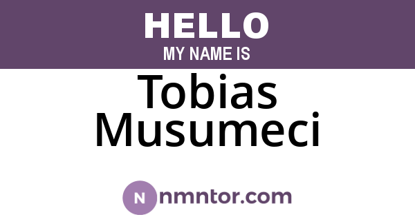 Tobias Musumeci