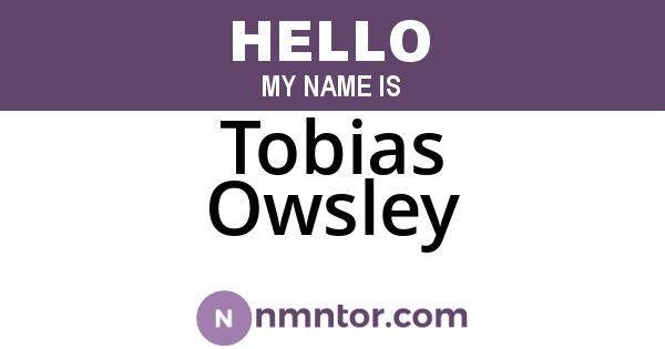 Tobias Owsley