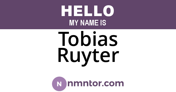 Tobias Ruyter