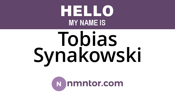 Tobias Synakowski