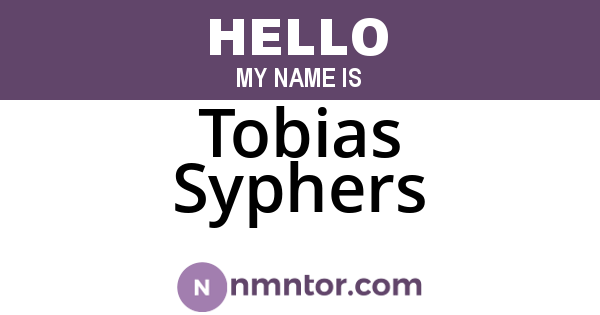 Tobias Syphers