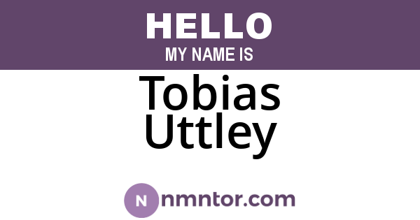 Tobias Uttley
