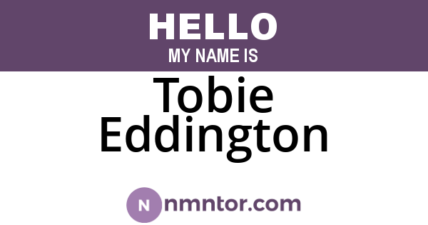 Tobie Eddington