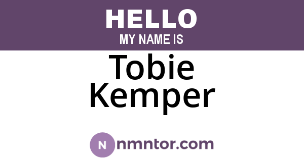 Tobie Kemper