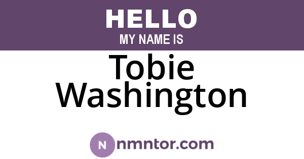 Tobie Washington