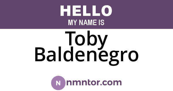 Toby Baldenegro