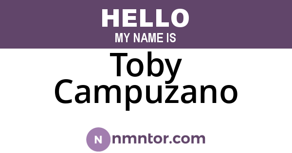 Toby Campuzano