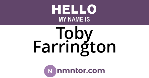 Toby Farrington