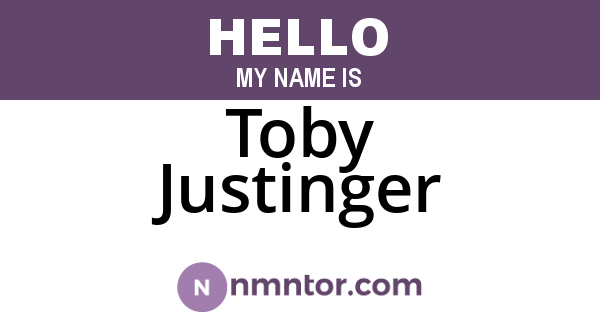 Toby Justinger