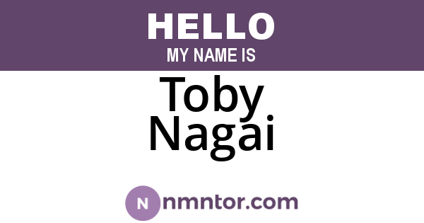 Toby Nagai