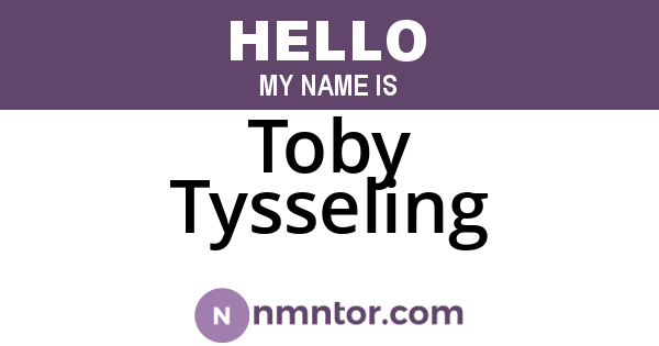 Toby Tysseling