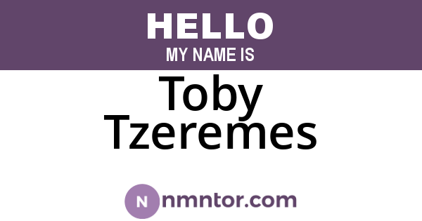 Toby Tzeremes