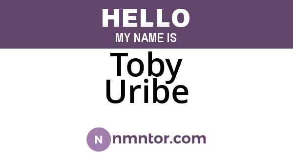 Toby Uribe