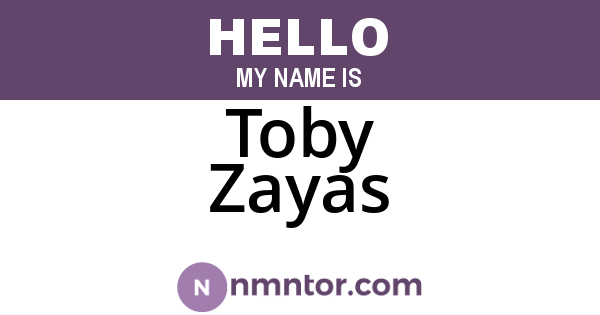Toby Zayas