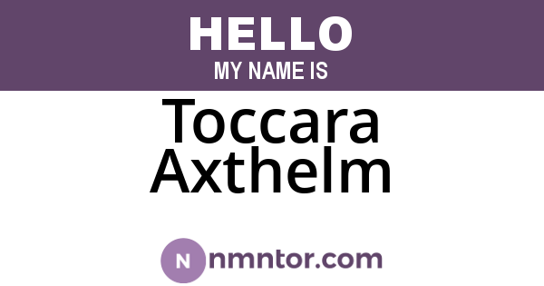 Toccara Axthelm