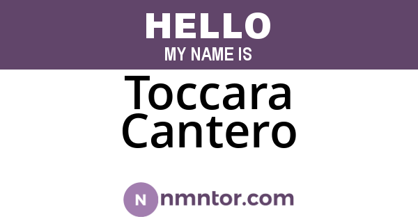 Toccara Cantero