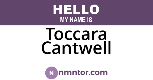 Toccara Cantwell