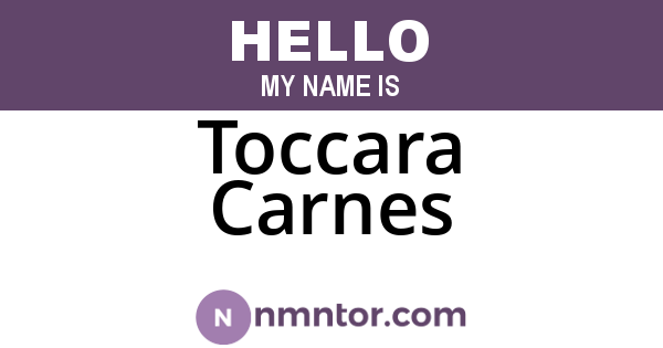 Toccara Carnes