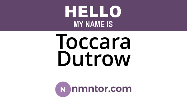 Toccara Dutrow
