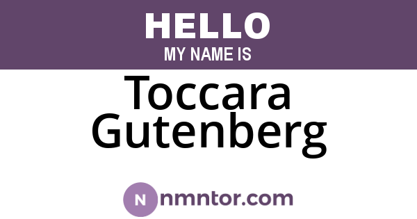 Toccara Gutenberg