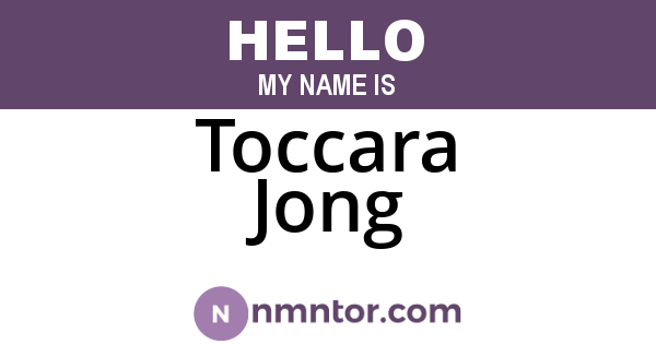 Toccara Jong