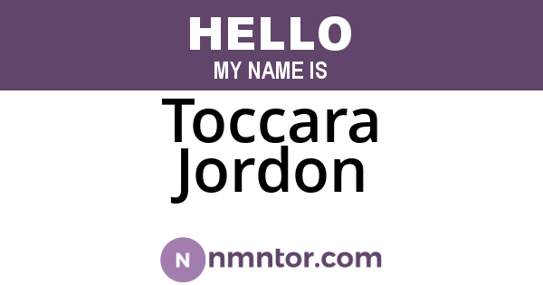 Toccara Jordon