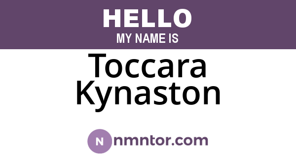 Toccara Kynaston