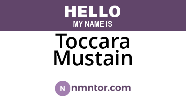 Toccara Mustain